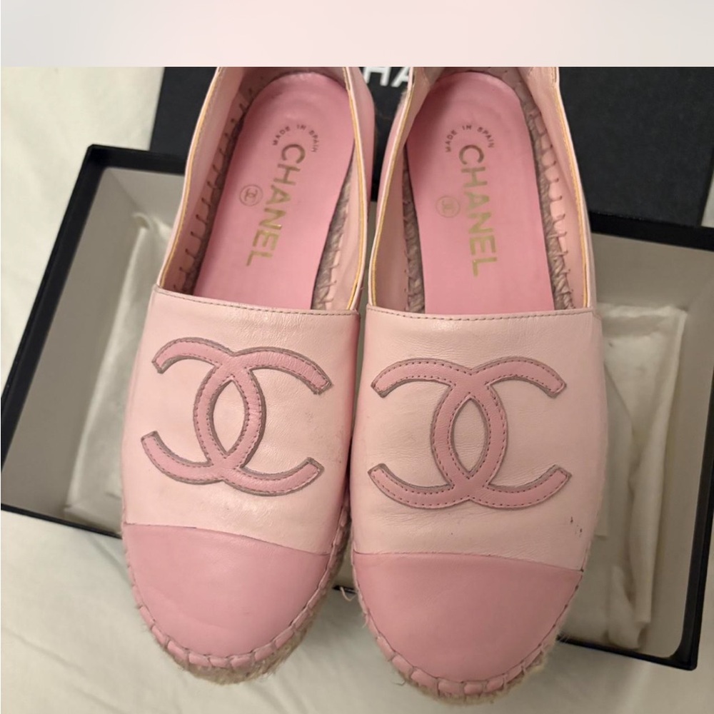 Chanel Pink Espadrille Shoes